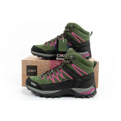 10. CMP Rigel Damen-Trekkingschuhe, Leder, strapazierfähig, wasserdicht, knöchelhoch, grün