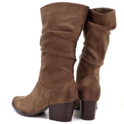 5. Beige Velourslederstiefel Vinceza 58597