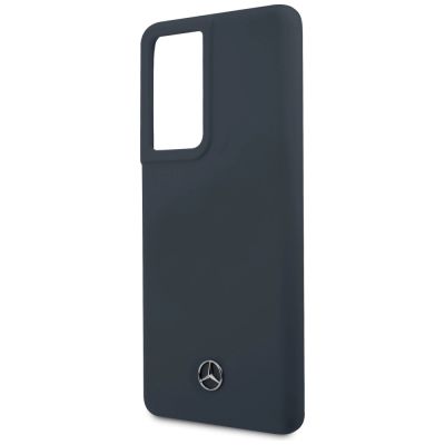 6. Mercedes Silicone Line Case für Samsung Galaxy S21 Ultra - Blau