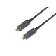 3. Aktives optisches USB-C 3.2-zu-USB-C-Kabel PD 60 W, Edelstahl/Edelstahl, 15,00 m