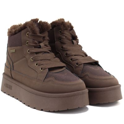 4. Braune Big Star Plateau-Schneestiefel für Damen UU274168