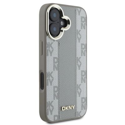 4. DKNY Checkered Pattern Magsafe-Hülle für iPhone 16 – Beige