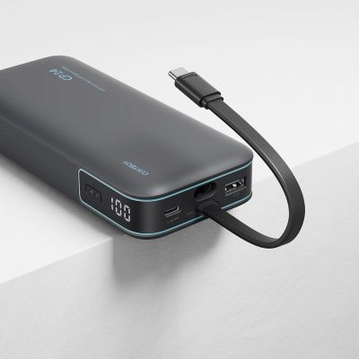 10. Cuktech LPB200N 40W 20000mAh Powerbank mit integriertem Kabel – Grau