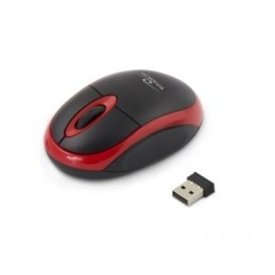 3. TITANUM VULTURE TM116R Computermaus (optisch; 1000 DPI; schwarz, rot)