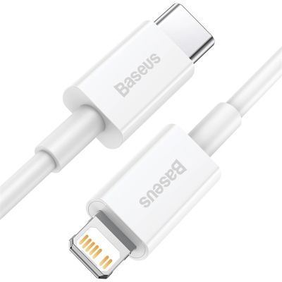 2. Baseus Superior Series 20W USB-C - Lightning PD Kabel 0,25m - Weiß
