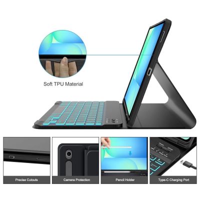 4. Tech-Protect SC Pen + Tastaturhülle für Samsung Galaxy Tab S10 FE+ 13.1 X620 / X626B - Schwarz