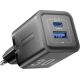 Vention GaN-Ladegerät 1x USB-A 1x USB-C 30 W schwarz