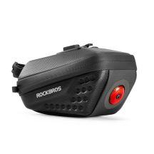 Rockbros C59 Hartschalen-Satteltasche mit 250-mAh-Lampe – Schwarz
