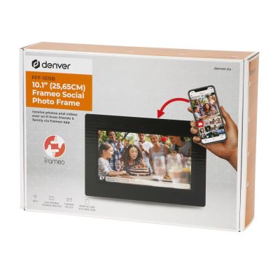 10. Denver PFF-1015B Digitaler Bilderrahmen, Schwarz, 25,6 cm (10,1") Touchscreen, WLAN