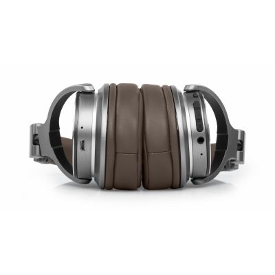 5. Muse M-278 BT Kabelloses Headset mit Kopfbügel, Micro-USB, Bluetooth, Braun, Silber