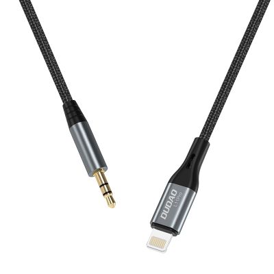 3. Dudao Audiokabel Lightning - Miniklinke 3,5 mm 1 m grau (L11PRO)