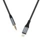 3. Dudao Audiokabel Lightning - Miniklinke 3,5 mm 1 m grau (L11PRO)