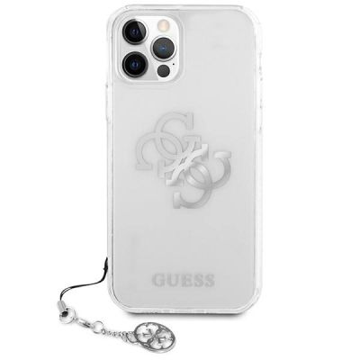 3. Guess GUHCP12LKS4GSI iPhone 12 Pro Max 6,7" Transparente Hardcase 4G Silver Charms Collection