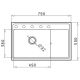 2. Set – PYRAMIS CAMEA Spüle (79x50) 1B 1D L + IDEA Black Edition Armatur – 070168402BE – Volcano