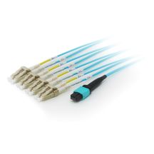 Glasfaser - MTP-Patchkabel - LC Multimode - 7,0 m - 50/125 µm - OM4 - Aquamarin