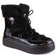 Filippo W PAW475A isolierte Plateaustiefeletten aus Leder, schwarz