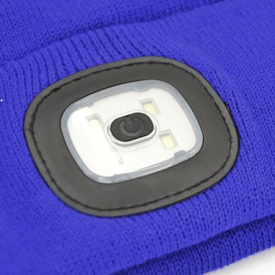 3. MÜTZE MIT 4-LED-STIRNLAMPE 120 LM 3 LEUCHTMODI FÜR TOURISMUS BLAU