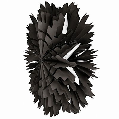 3. SCHNEEFLOCKE HÄNGENDE PAPIERDEKORATION Ø 50 CM MICA – SCHWARZ