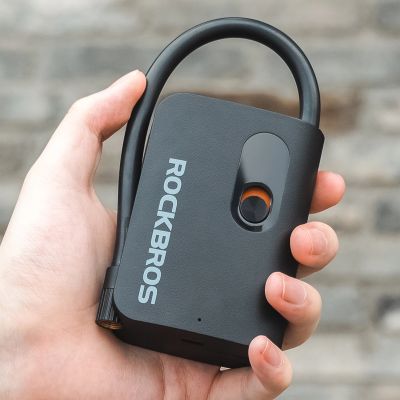 7. Rockbros L1 Mini-Akkupumpe, 70 psi Kompressor, 200 mm Schrader-Schlauchlänge – Schwarz