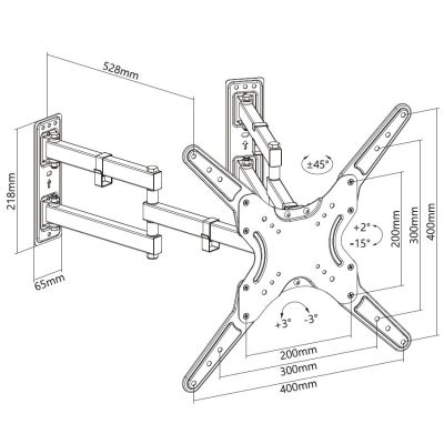9. Equip 650328 TV-Halterung 139,7 cm (55") Schwarz