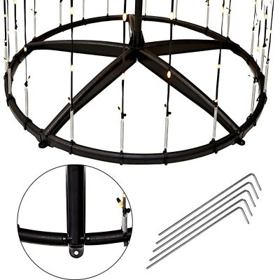 5. Dekorativer Weihnachtsbaum, 550 LEDs, superwarmweiß, 300 cm, schwarz