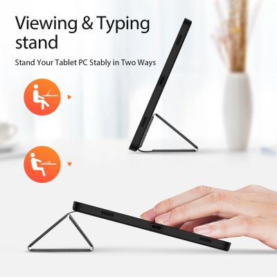 4. Dux Ducis Domo Flip- und Smart-Sleep-Hülle für Samsung Galaxy Tab S9 – Schwarz