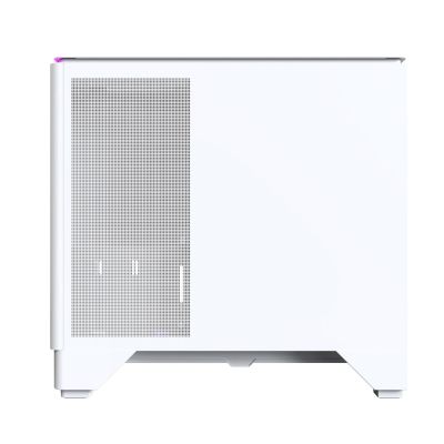 6. Montech KING 15 PRO PC-Gehäuse, Mini-Gehäuse, mATX, gehärtetes Glas, RGB – weiß