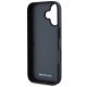 7. AMG Lederhülle mit geprägten Linien und schwarzem Logo für iPhone 16 - schwarz