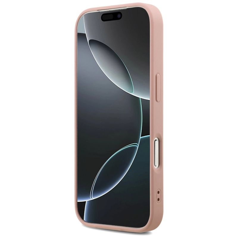 5. Guess Fixed Glitter Big 4G Case für iPhone 17 Pro - Rosa