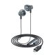 4. Acefast L1 In-Ear-Kopfhörer mit Lightning-Anschluss, Mikrofon und Fernbedienung 1,2 m – Schwarz
