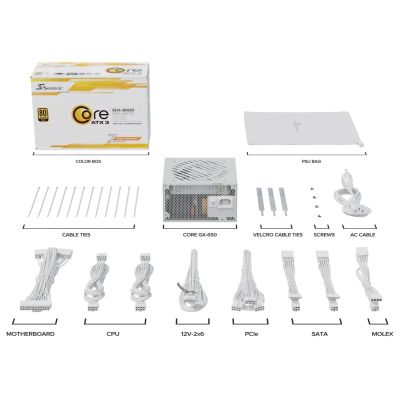 2. SeaSonic Core GX-650 Netzteil SRP-CGX651-A5A32SF-W ATX 3 650W Weiß