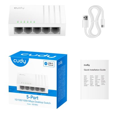 8. CUDY GS105U 5-Port Gigabit USB-C Switch