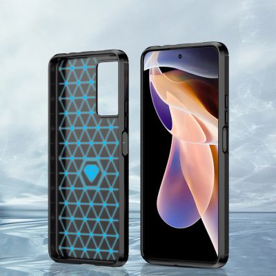 4. Carbon Case flexible Schutzhülle Xiaomi Redmi Note 11 Pro+ 5G (China) / 11 Pro 5G (China) / Mi11i HyperCharge / Poco X4 NFC schwarz