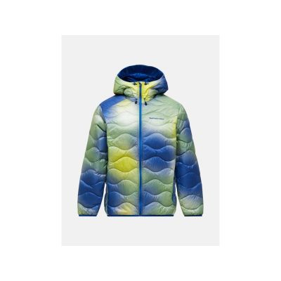 PEAK PERFORMANCE Herren-Daunenjacke mit Kapuze, Größe M, Helium Aop, mehrfarbig - XL