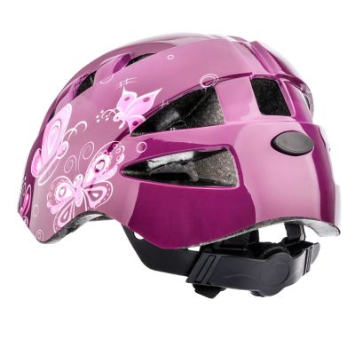 4. Meteor KS08 Pink Butterflies Fahrradhelm 24900-24901