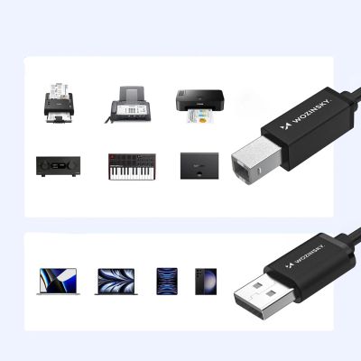 7. Wozinsky WKDDY4S USB-B - USB-A 480Mb/s Kabel 1m - Schwarz