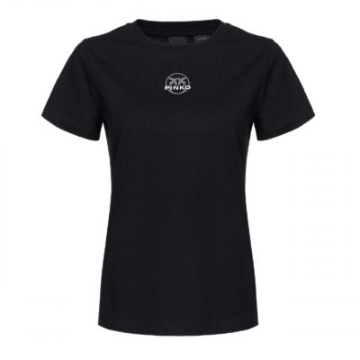 19. Pinko Logo Bussolotto T-Shirt W 100355A0KO