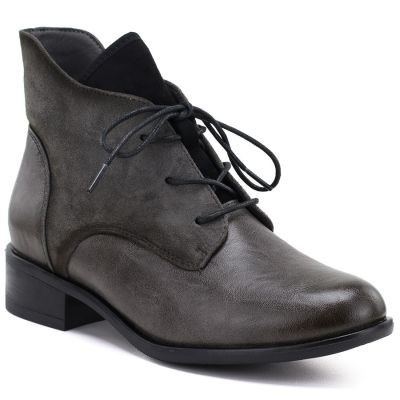 Gefütterte Damen-Ankle-Boots, grau, Jezzi ASA198-15
