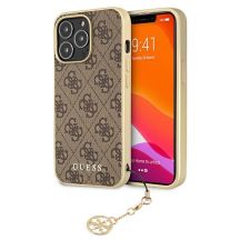 Guess GUHCP13LGF4GBR iPhone 13 Pro / 13 6.1 "braun / braunes Hardcase 4G Charms Collection