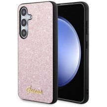 Guess Glitter Script Case für Samsung Galaxy S24 - Rosa