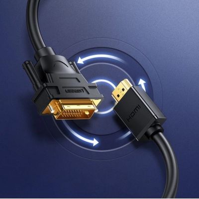 3. Ugreen HD106 DVI 24+1 Pin/HDMI FHD 60Hz Kabel 1,5 m (schwarz)