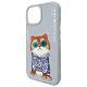 6. Nimmy Glasses Cool Cat iPhone 15 Hülle - Grau