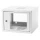 Wandschrank 19'' 4U 568x400 Glastür RAL7035