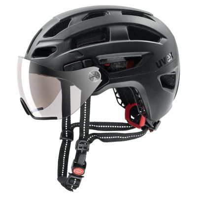 UVEX Finale Visier-Fahrradhelm 56-61 cm, schwarz matt