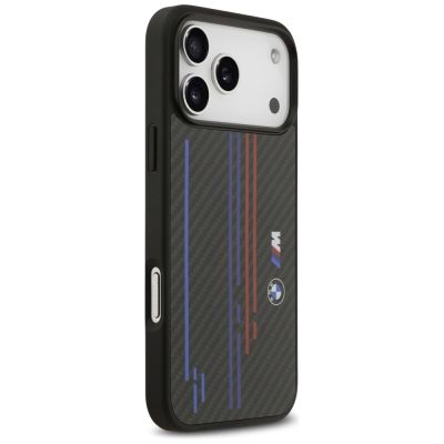4. BMW M Kevlar Lines & Logo MagSafe Case für iPhone 17 Pro Max – Schwarz