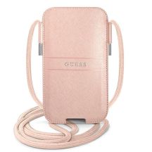 Guess Saffiano-Riemen 6,1'' Tasche - Rosa