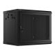 Wandregalschrank 19" 9U 600X450 SCHWARZ PERFORIERT TÜR LANBERG (FLAT PACK)