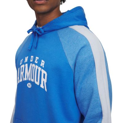 3. Under Armour Rival Fleece Colorblock Hoodie für Herren, Blau, 6003958 402