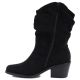 3. Damen-Ankle-Boots, Rüschen-Cowboystiefel, schwarz, Vinceza HX27-16536