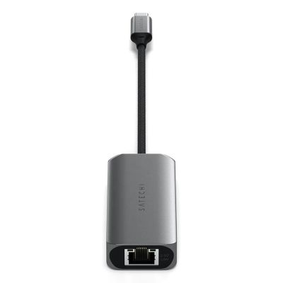 2. Satechi 4-in-1 USB-C Hub – Hub für mobile USB-C-Geräte (3x USB-C 3.2 Gen2 10 Gbit/s, 2,5-Gigabit-Ethernet) (Space Grau)